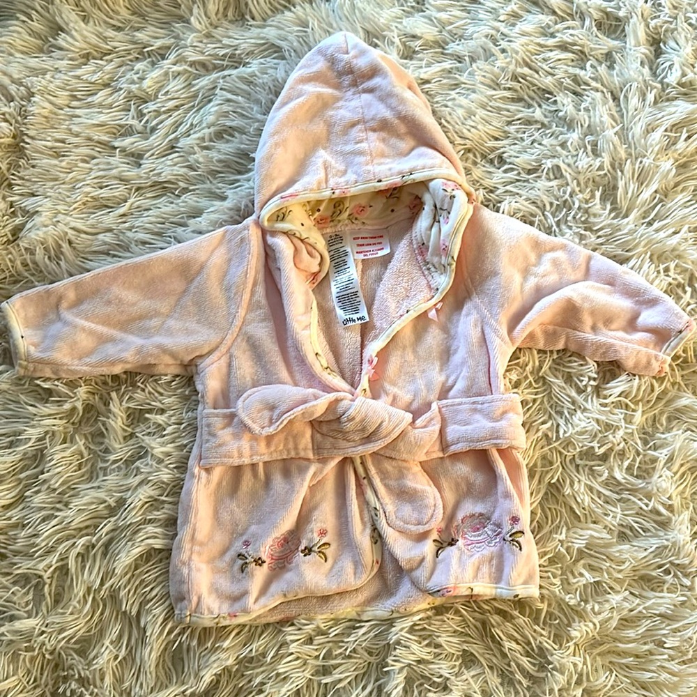 0-9 month pink infant robe